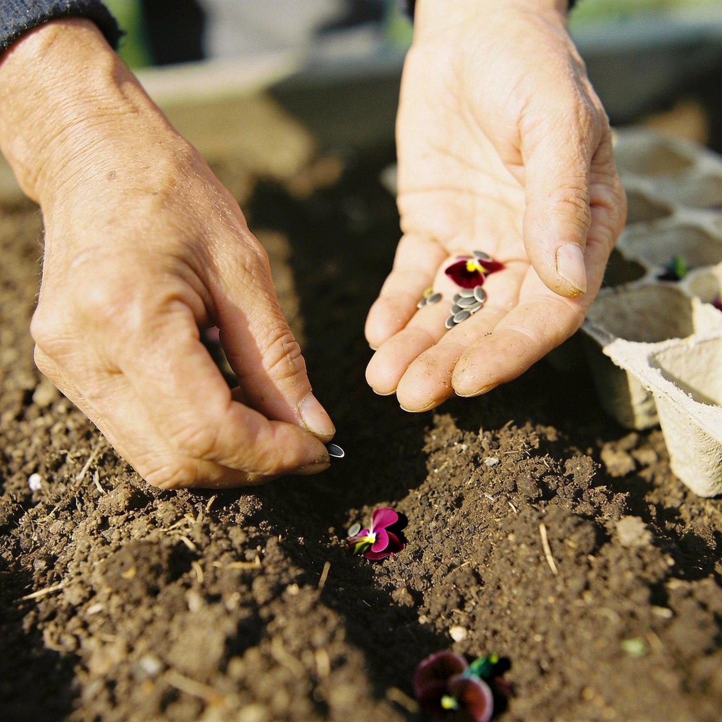 Burgundy Pansy Flower Seeds – Rich Velvety Blooms