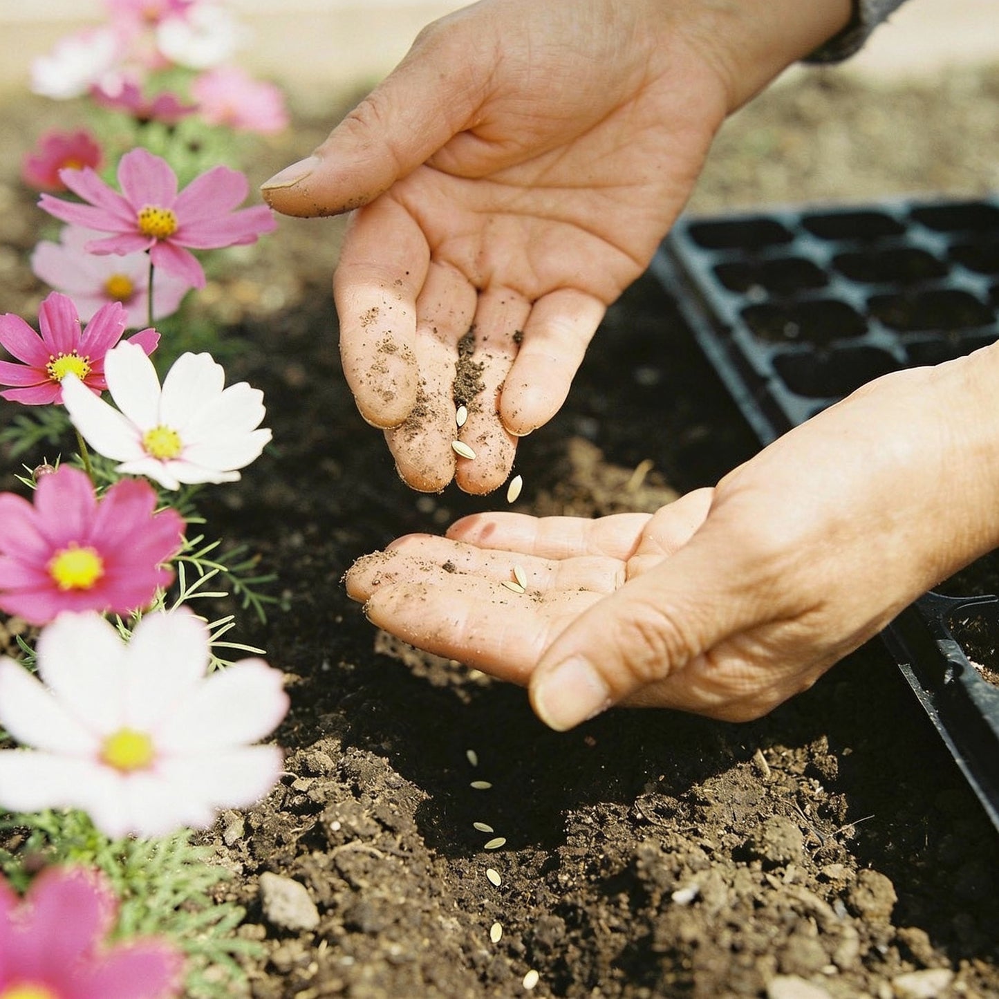 Pink and White Cosmos Flower Seeds for Garden Planting