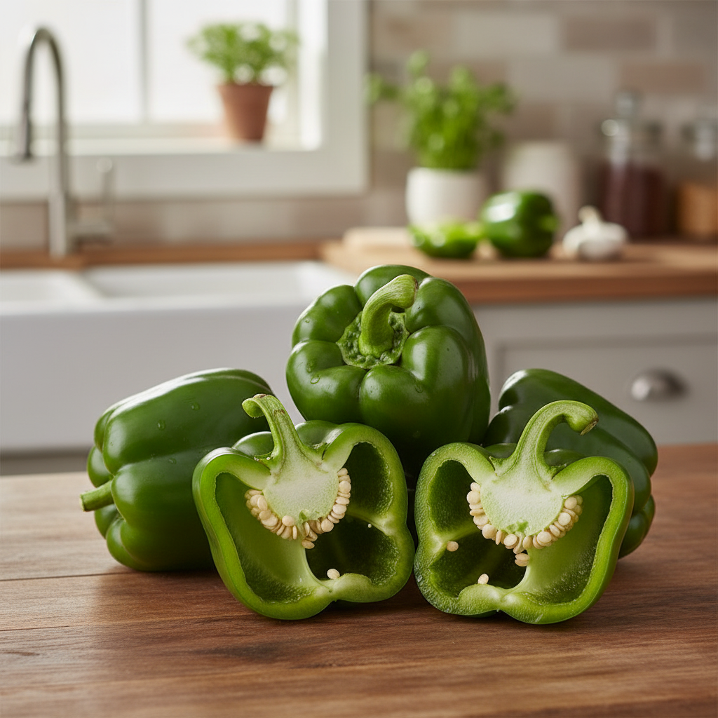 Emerald Giant Bell Pepper Seeds – Heirloom Sweet High-Yielding Vegetable Seeds