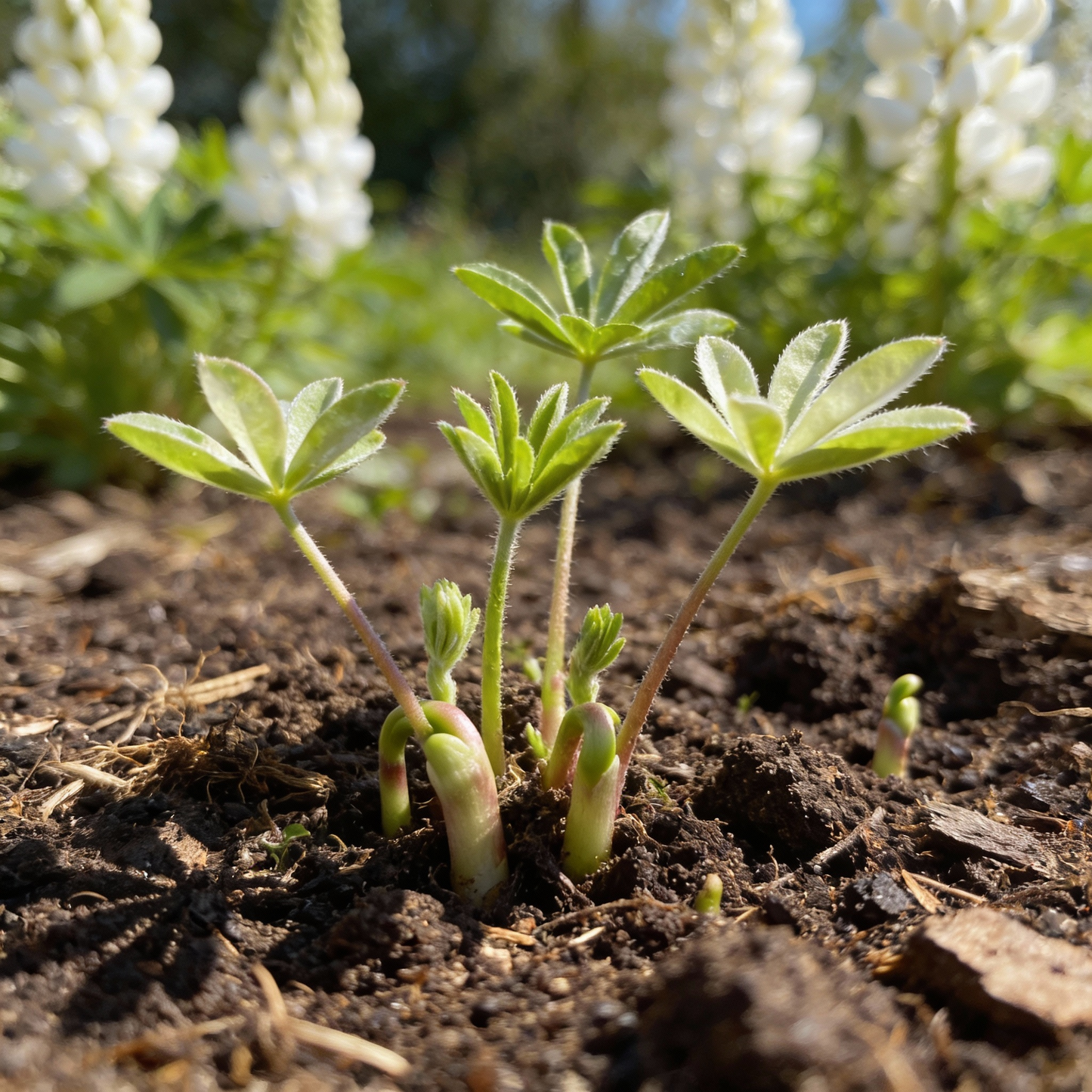 Lupin Russell Noble Maiden White Seeds for Garden Planting