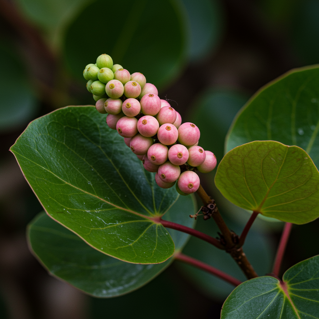 Sea Grape Seeds – Coccoloba uvifera Tropical Fruit Tree Seeds