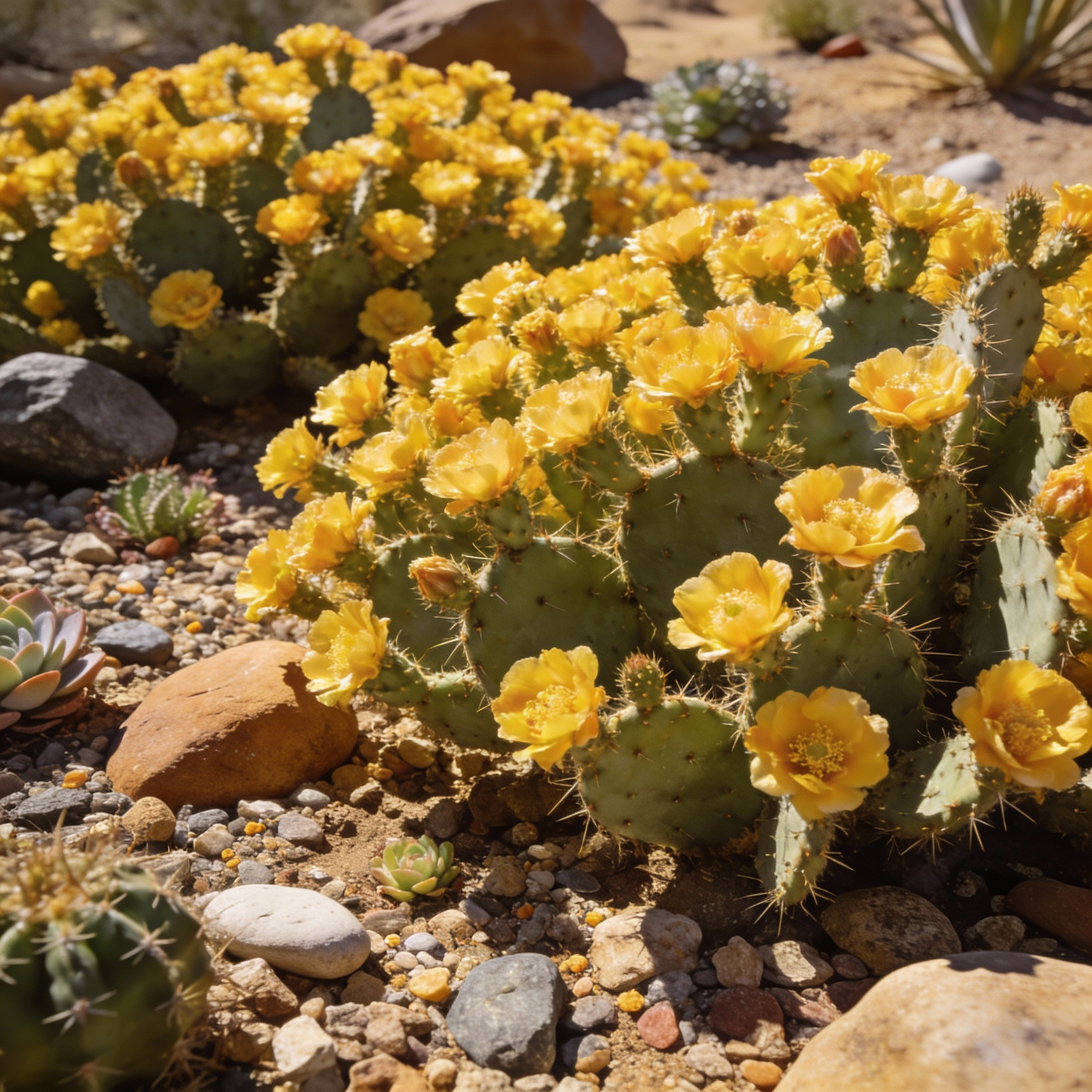 Yellow Opuntia Macrorhiza Seeds – Hardy Yellow Cactus Blooms