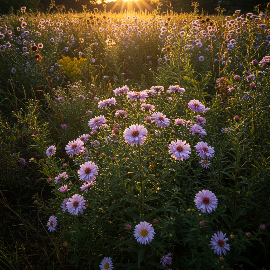 Aster Michaelmas Daisy Ostrich Plume Mix Seeds for Garden Planting