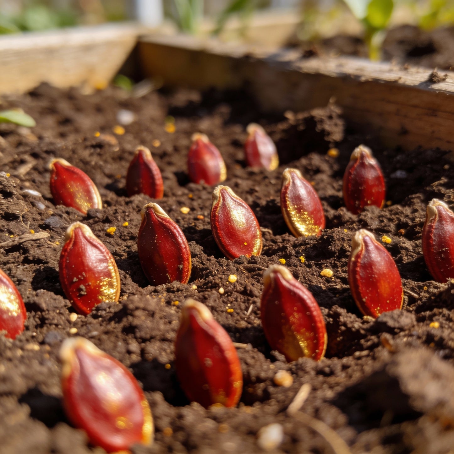 Red with Golden Highlights Sunflower Seeds for Garden Planting