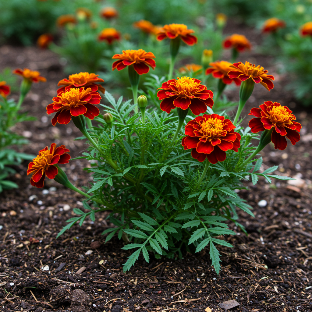 Mahogany Marigold Flower Seeds – Rich Velvety Blooms for Gardens & Borders