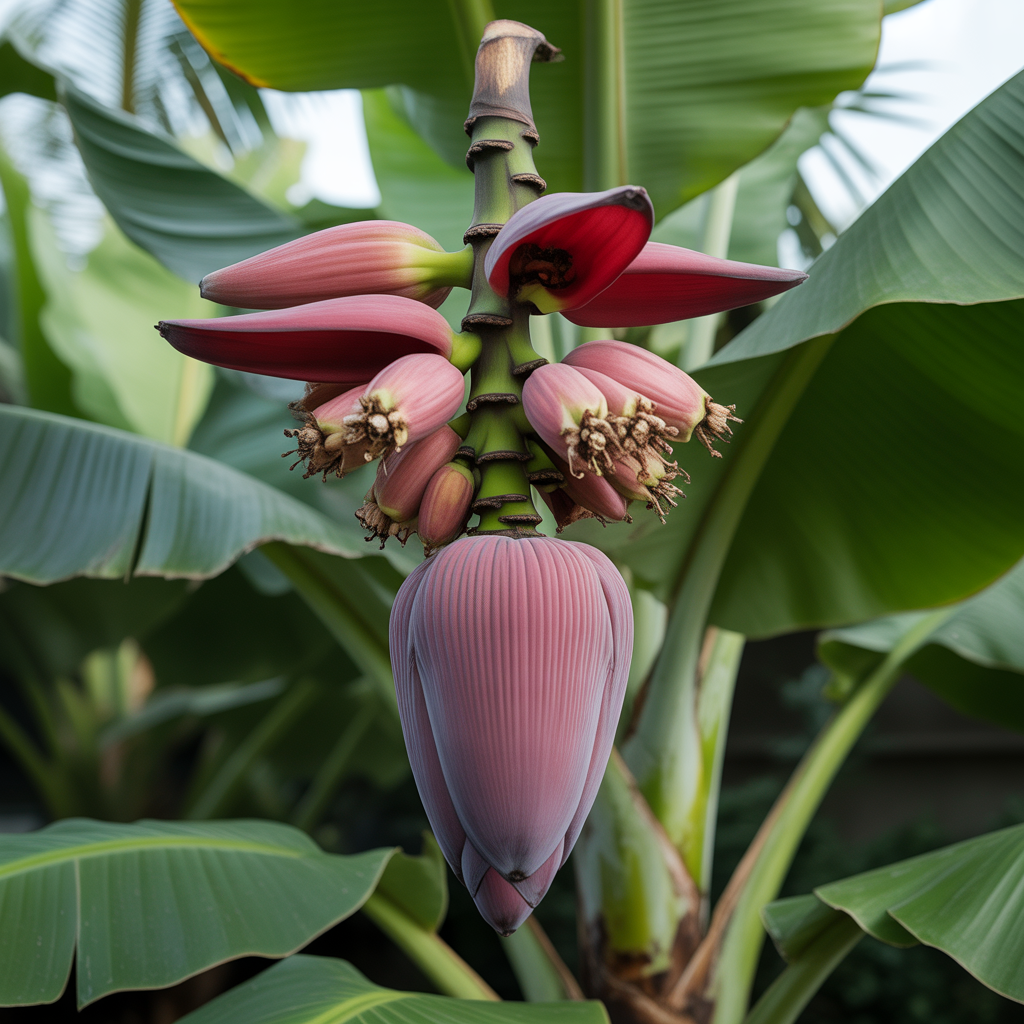 Dwarf Pink Banana – Velvet Musa velutina Flowering Fruit Tree Seeds
