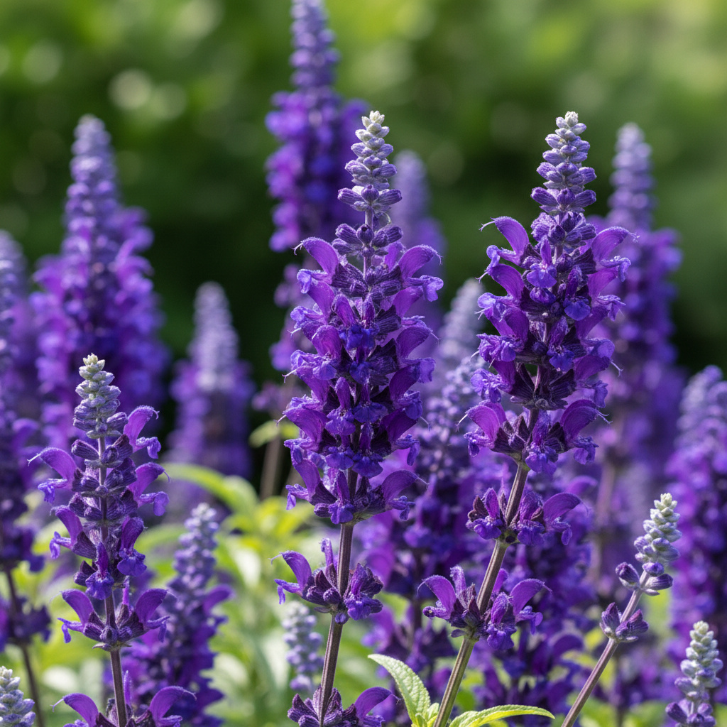 Purple Salvia Flower Seeds – Richly Colored Blooms for Vibrant Gardens