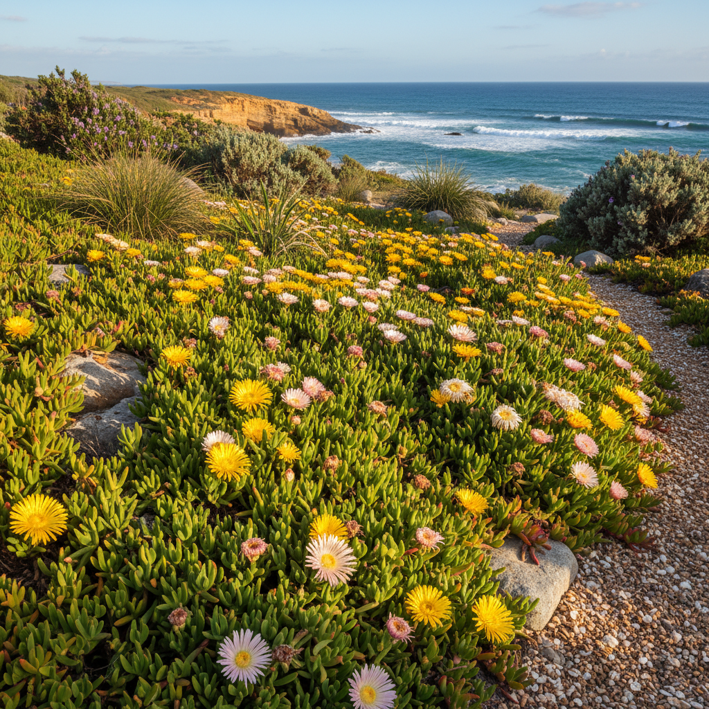 Carpobrotus rossii Flower Seeds – Hardy Succulent Groundcover with Vibrant Blooms