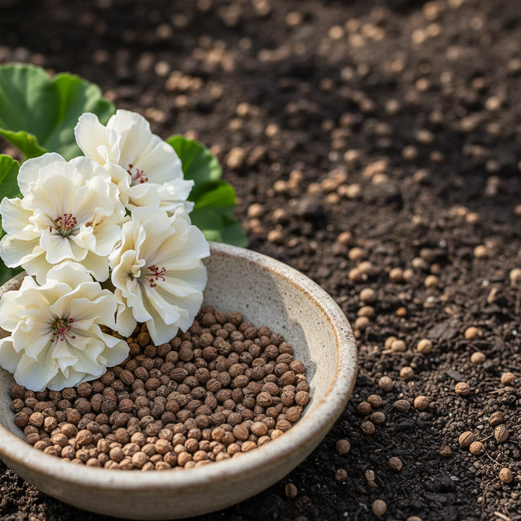 Premium Geranium Imported Flower Seeds – Pure Cream Color