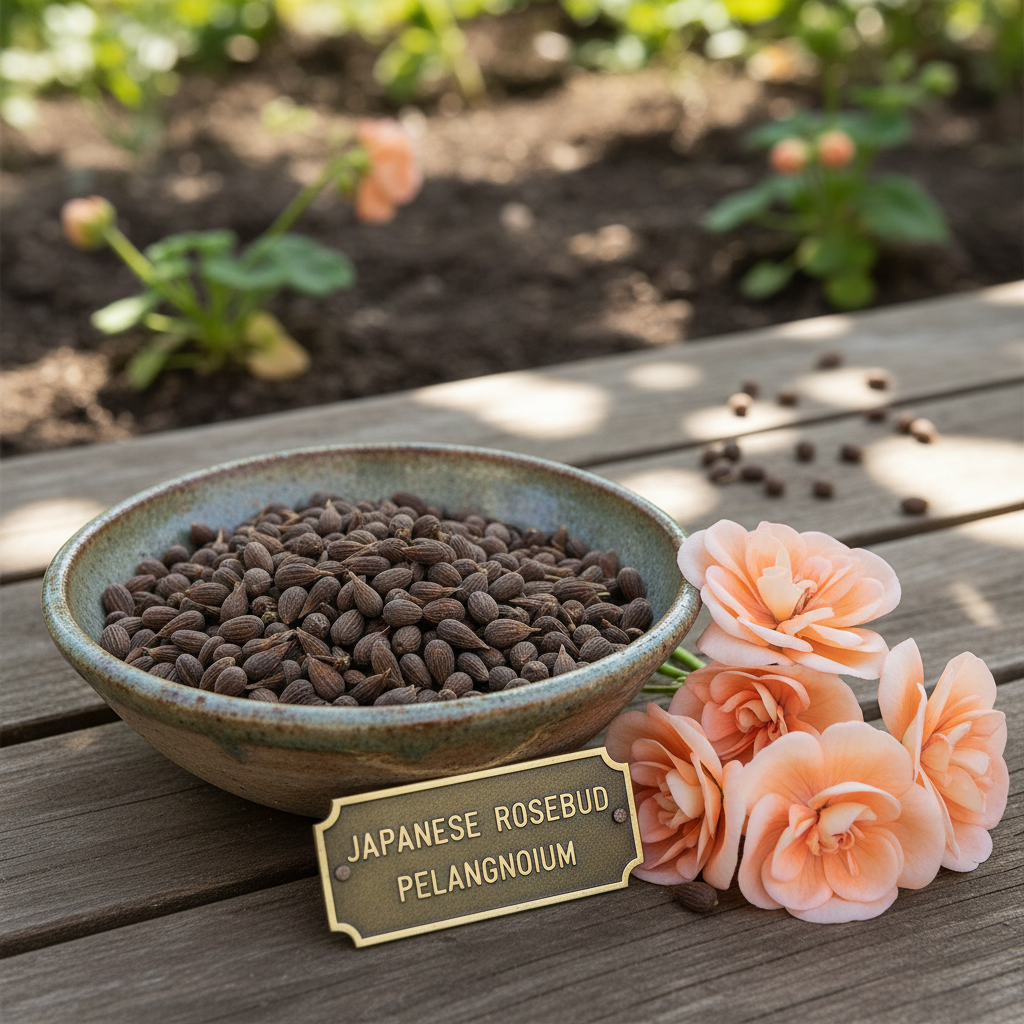 Japanese Rosebud Pelargonium (Geranium) Flower Seeds – Peach Blooms