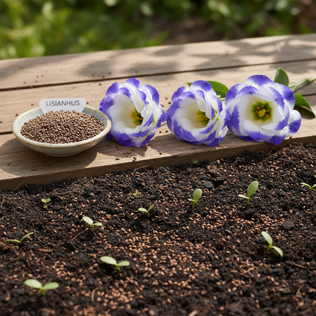Lisianthus Rosita 2 Blue Picotee Flower Seeds for Planting