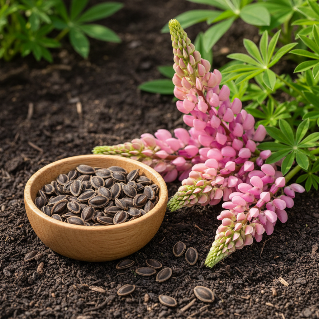 Lupin Russell The Chatelaine Pink Flower Seeds