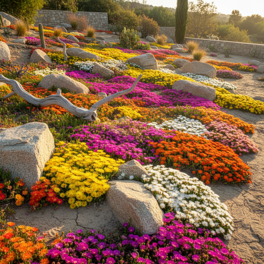 Mesembryanthemum Sunshine Mix Flower Seeds – Bright Drought-Tolerant Blooms