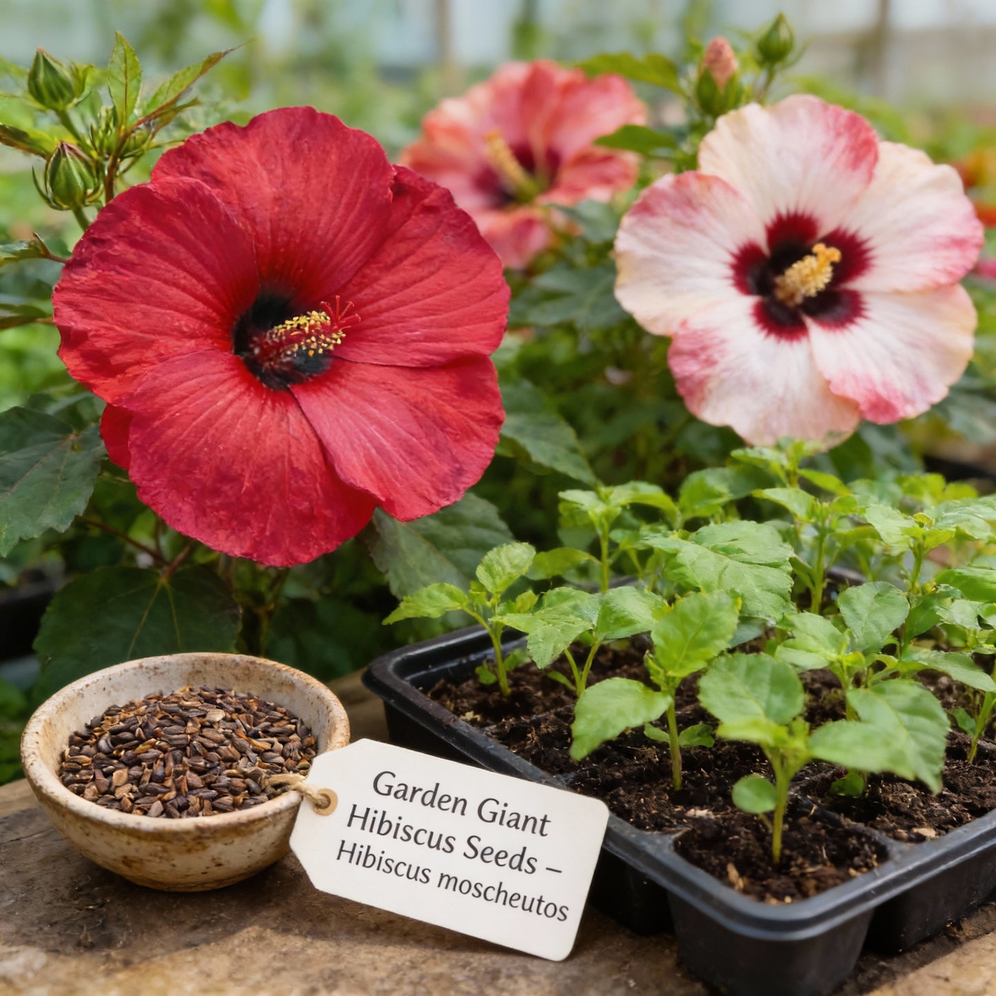 Garden Giant Hibiscus (Dinnerplate Hibiscus) Flower Seeds