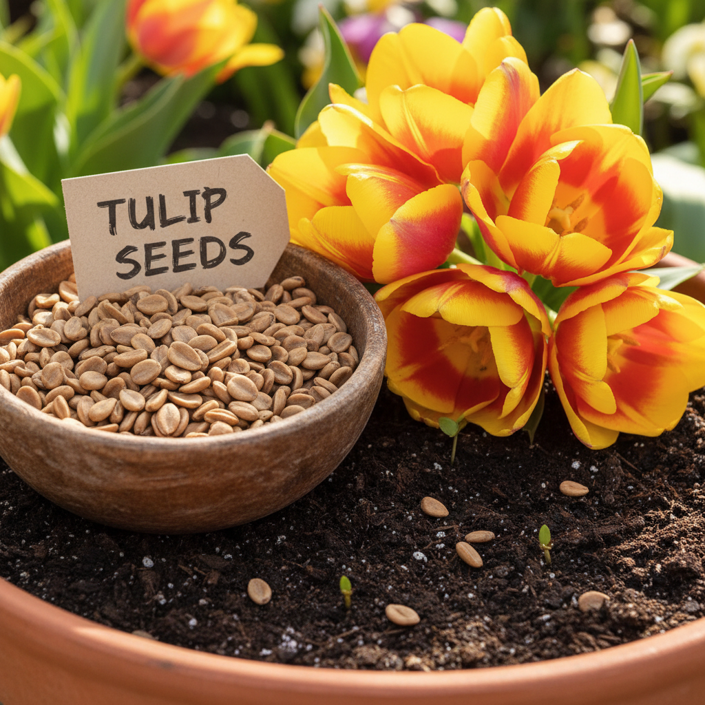 Portal Cool Yellow and Red Tulip Seeds for Garden Planting