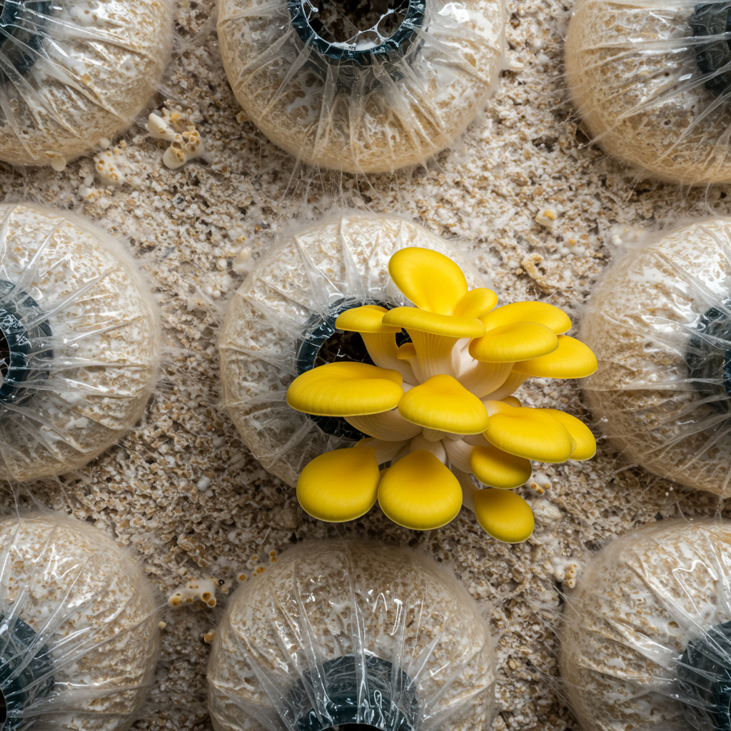 Yellow Gold Oyster Mushroom Seeds for Planting