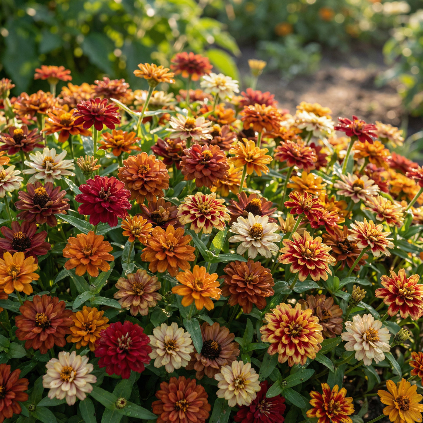 Zinnia Persian Carpet Mixed Flower Seeds