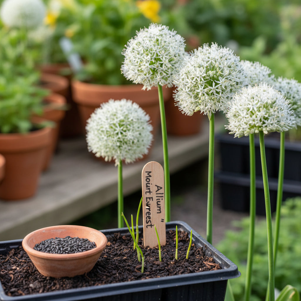 Rare White Allium Mount Everest Seeds for Planting