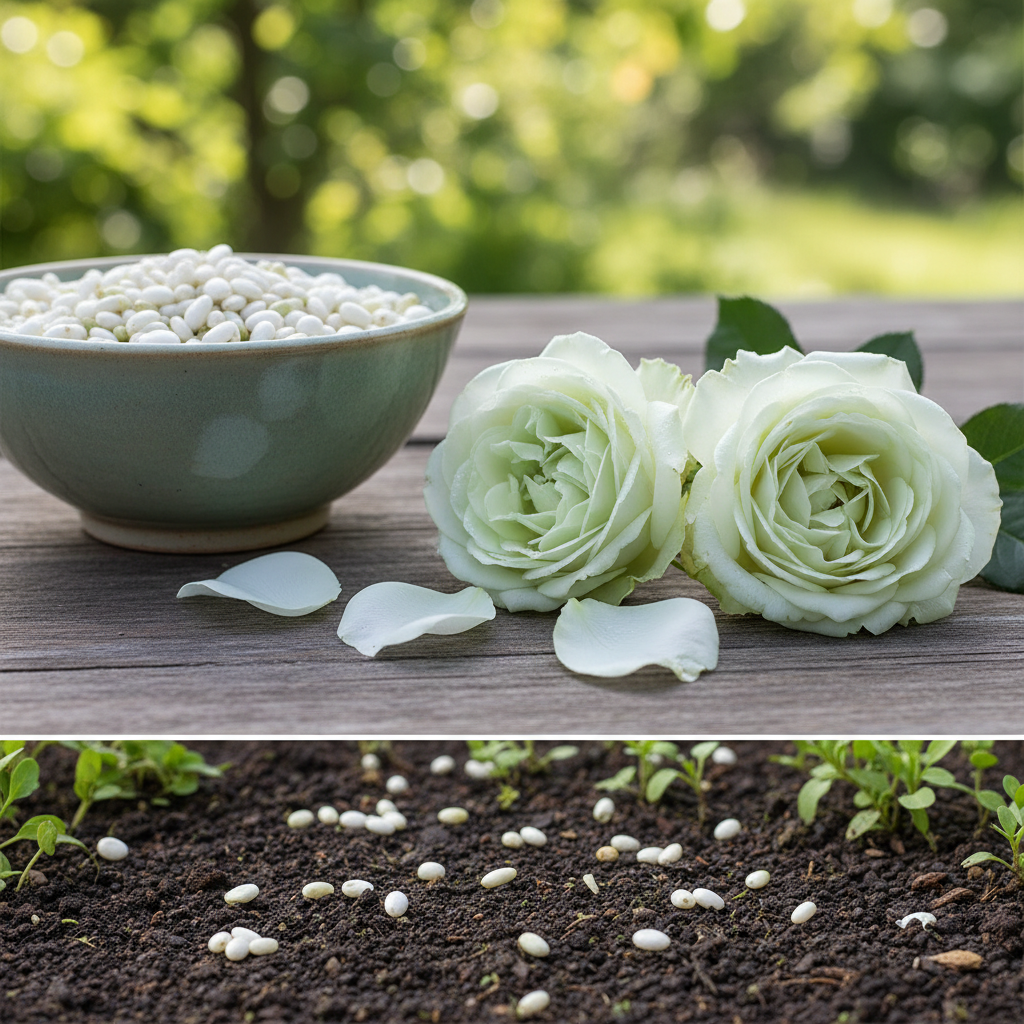 White Green Rose Flower Seeds - Rose Flower Seeds for Garden