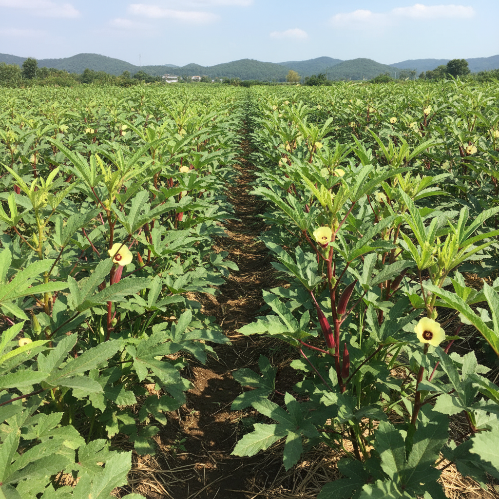 Red Burgundy Okra Seeds for Planting 100 Pcs