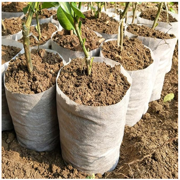 100pcs Non-Woven Fabric Seeding Bags Biodegradable Nursery Bags