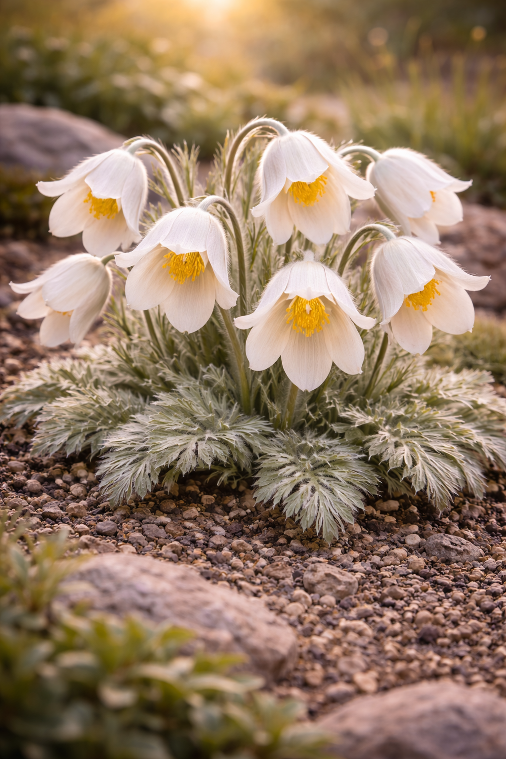 Pulsatilla Weisse Schwan Flower Seeds - White Pulsatilla Flower Seeds for Garden