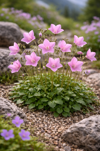 Tussock Bellflower Single Rose Pink Flower Seeds for Garden Planting