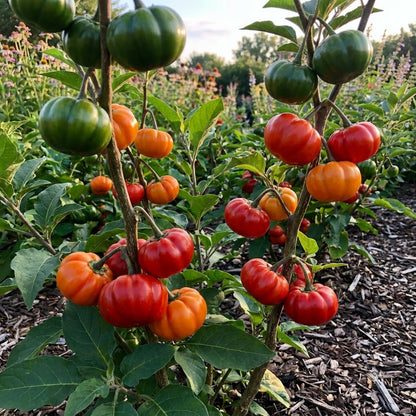 Red Pumpkin on a Stick Seeds (Solanum integrifolium) – Ornamental Scarlet Eggplant