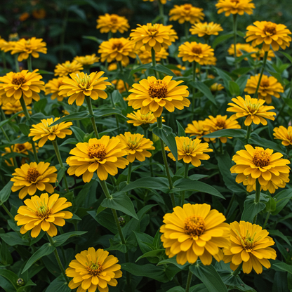 Yellow Zinnia Seeds – Bright Golden & Lemon-Yellow Blooms