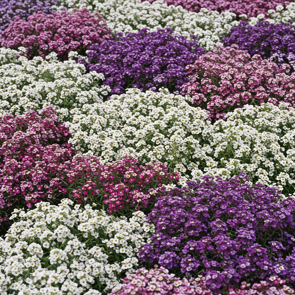 Alyssum Magic Circles Mixed Flower Seeds for Garden Planting