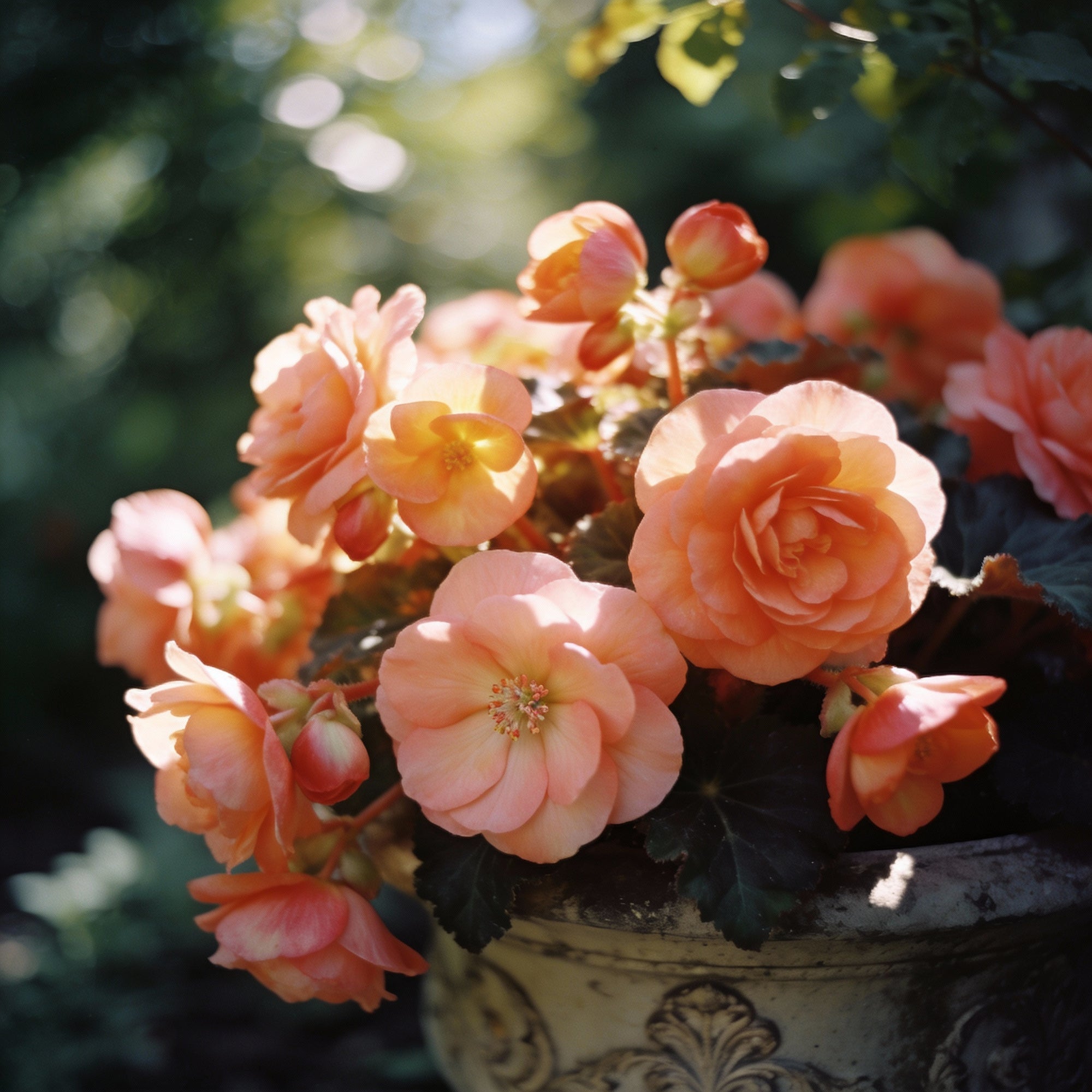 apricot-begonia-flower-seeds-for-garden-planting