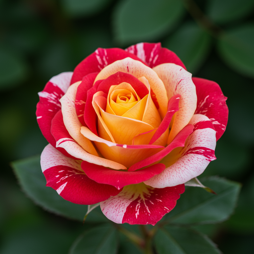 Tricolour Rose Standard Flower Seeds - Rose Flower Seeds for Garden