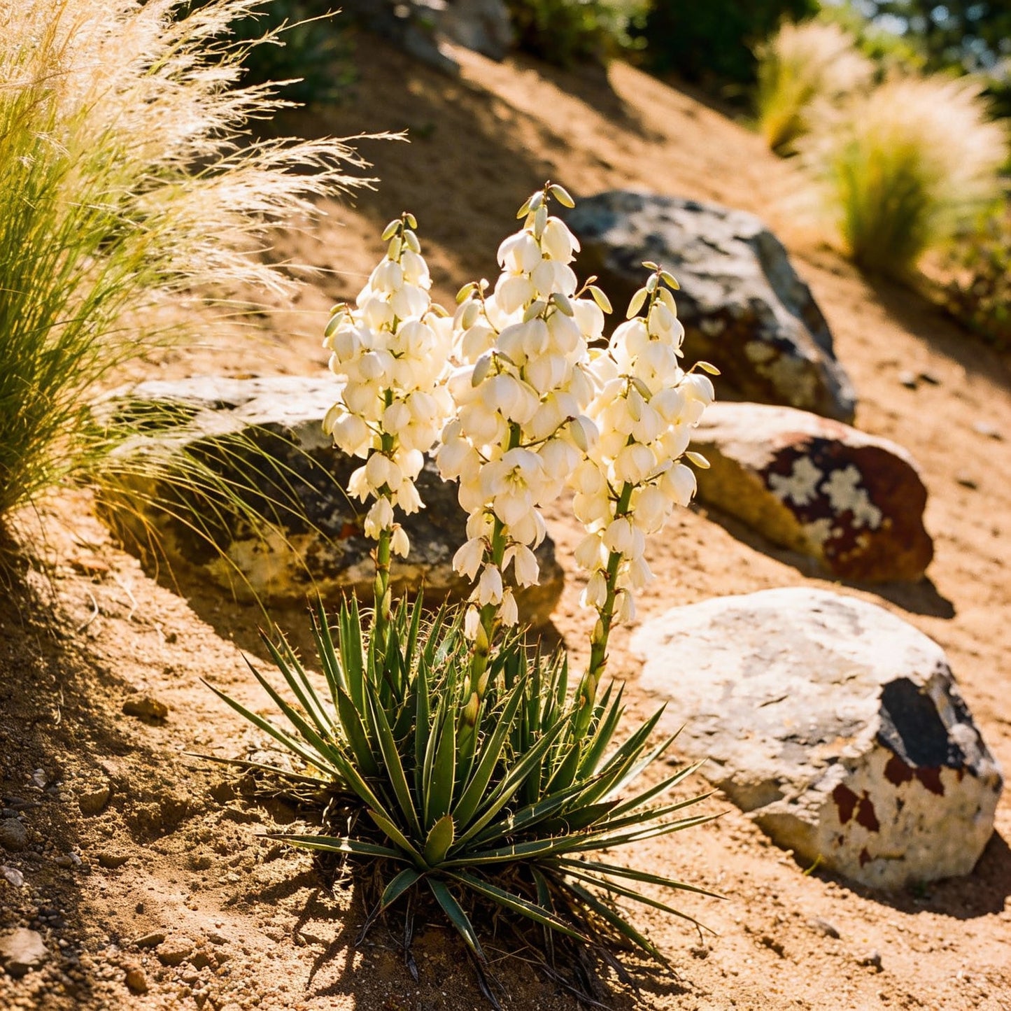White Yucca Filamentosa Flower Seeds for Garden Planting