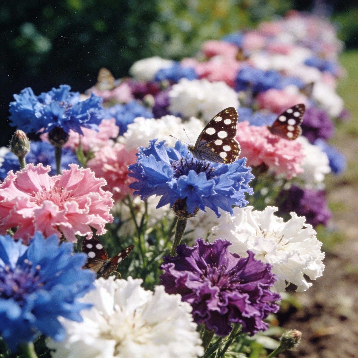 Cornflower Dwarf Polka Dot Mix Seeds for Garden Planting