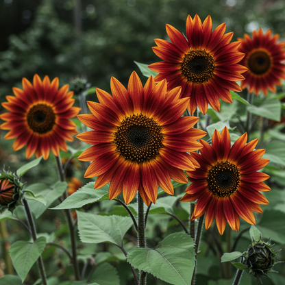 Moulin Rouge Sunflower Seeds - Red Sunflower Seeds for Garden
