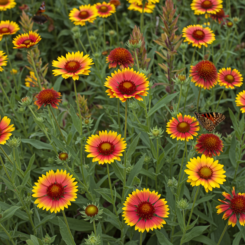 fiery-mix-flower-seeds-bright-yellow-red-flowers