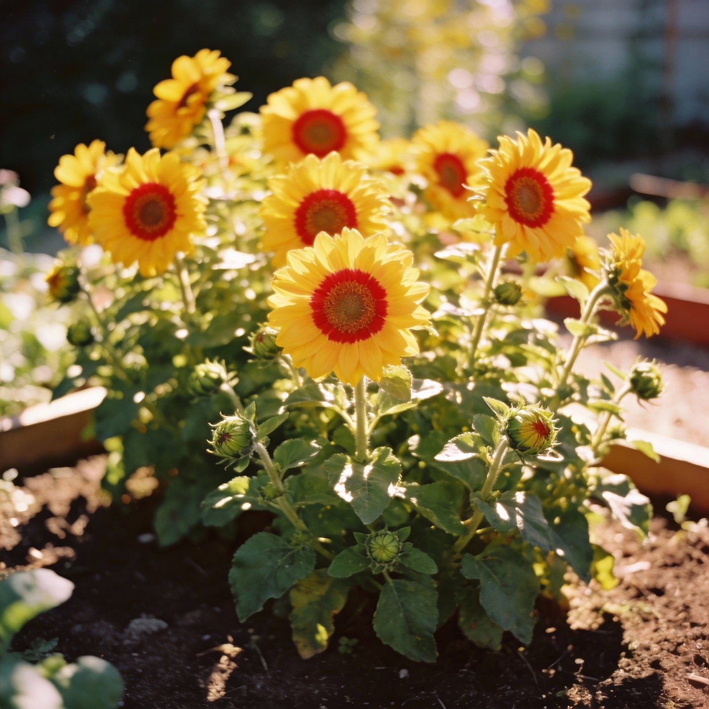 Yellow with Red Rings Sunflower Seeds for Garden Planting