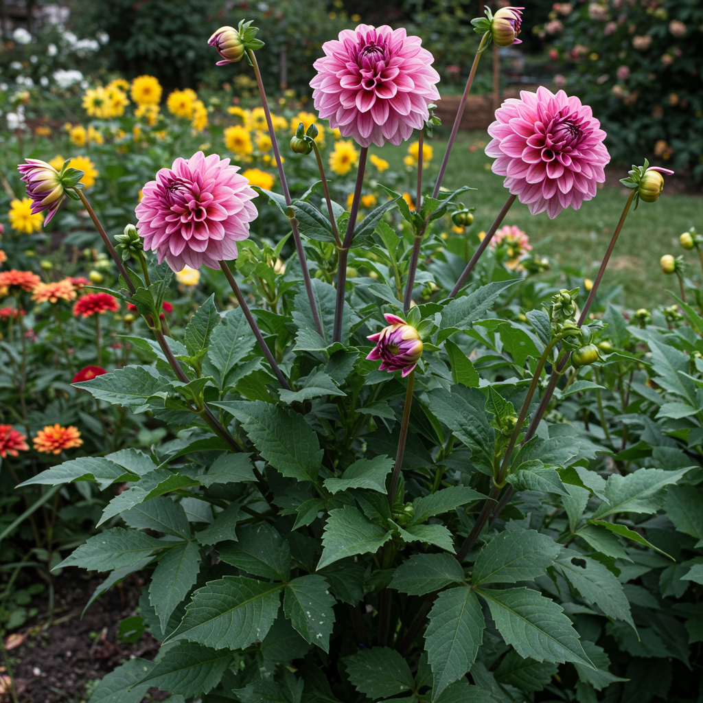Mixed Orange and Red Dahlia Flower Seeds for Garden Planting