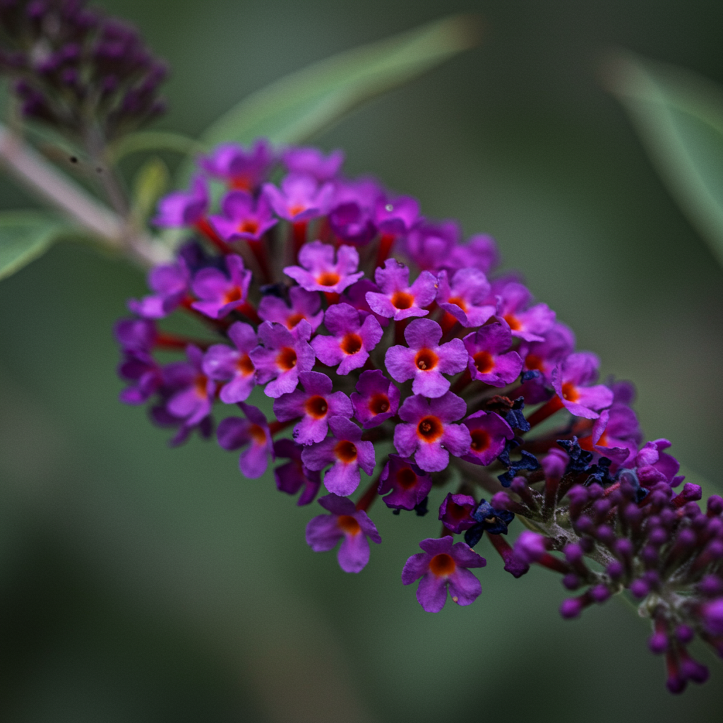 Buddleia Black Knight Butterfly Bush Flower Seeds for Garden Planting