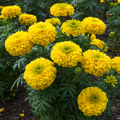 Lemon Yellow Marigold Flower Seeds – Bright & Cheerful Garden Blooms