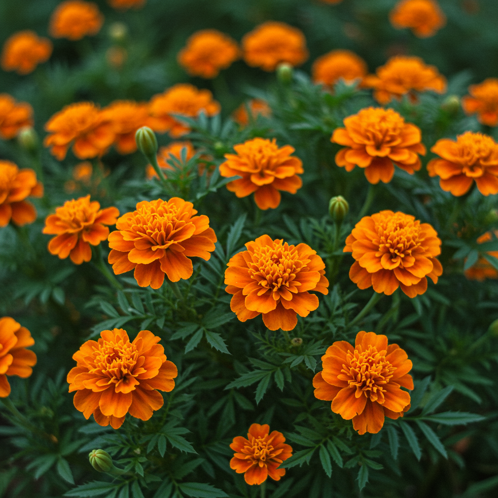 Bronze with Gold Highlights Marigold Seeds – Warm, Glowing Blooms for Gardens