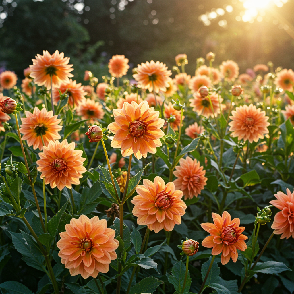 Mixed Peach and Yellow Dahlia Flower Seeds - Dahlia Flower Seeds for Garden