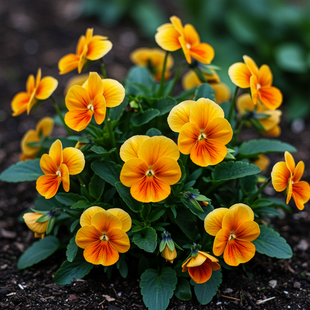 Orange Pansy Flower Seeds – Bright Cheerful Blooms