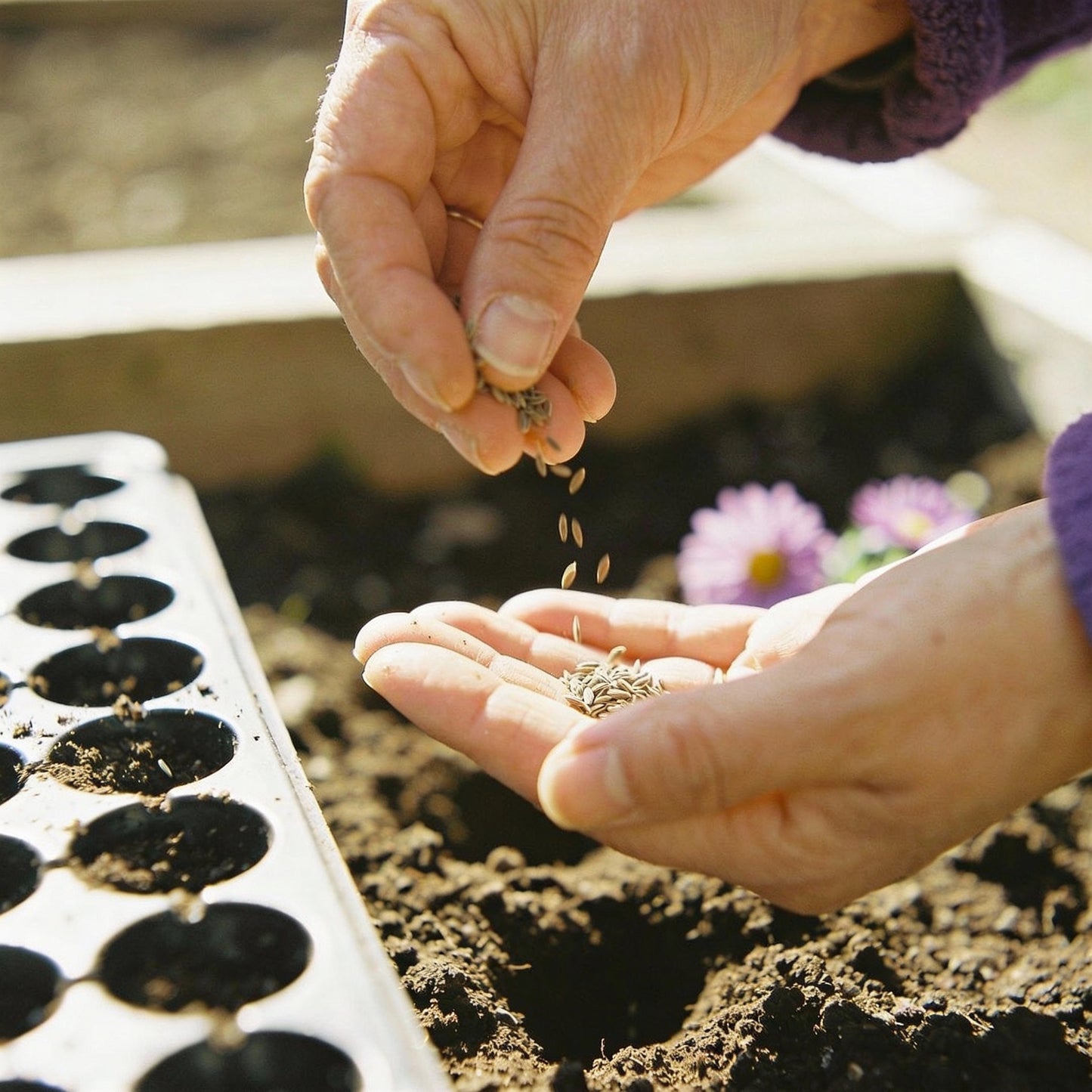 Purple and White Aster Flower Seeds for Garden Planting