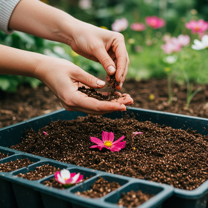 Red and White Cosmos Flower Seeds for Garden Planting