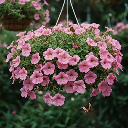 Soft Pink Petunia Seeds for Gardens and Hanging Baskets
