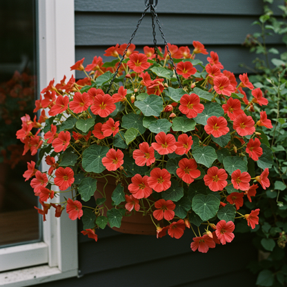 Nasturtium Baby Deep Rose Flower Seeds for Garden Planting