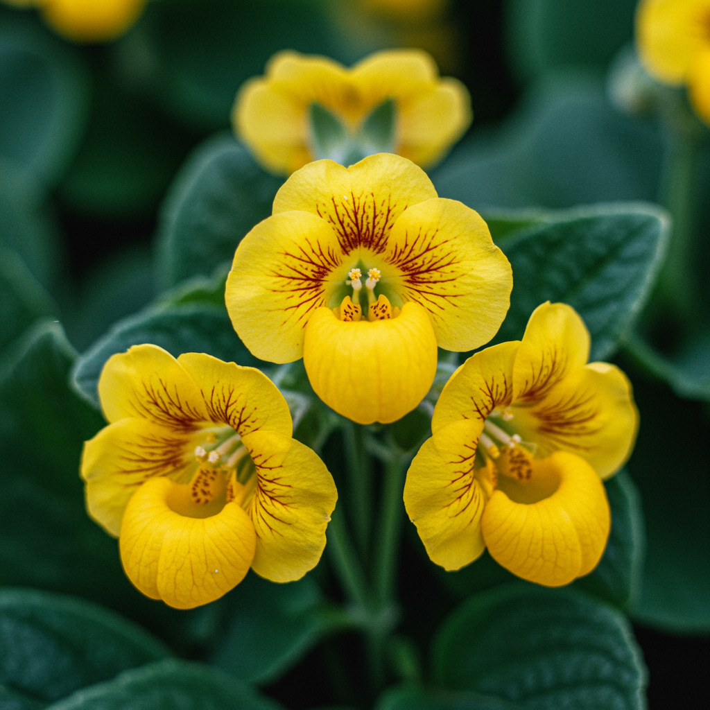Cap Gold Pocketbook Semi Limestone Flower Seeds for Garden Planting