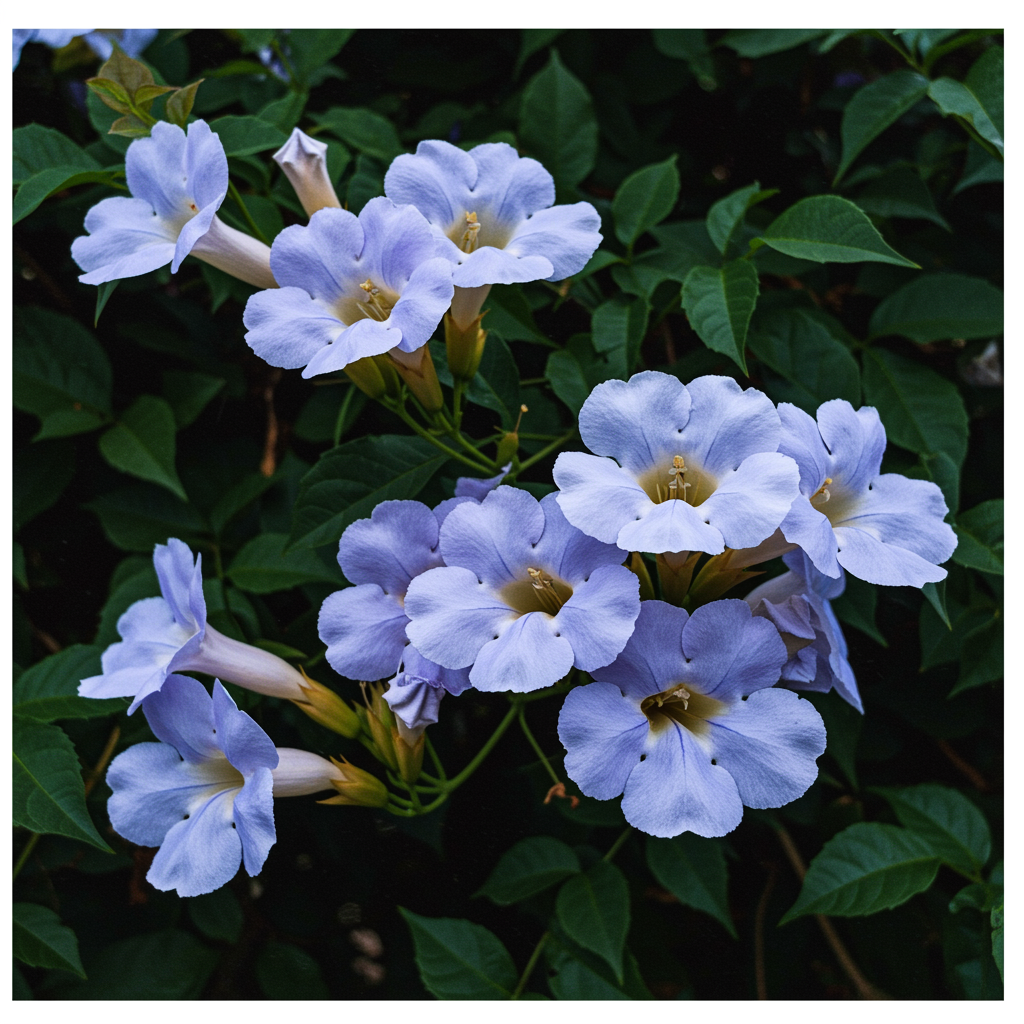 Blue Trumpet Seeds - Blue Trumpet Vine Flower Seeds for Garden