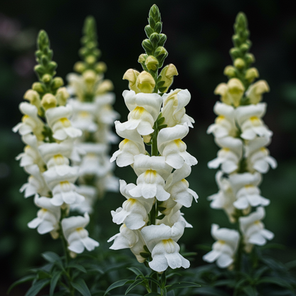 Pure White Snapdragon Seeds - White Snapdragon Flower Seeds for Garden
